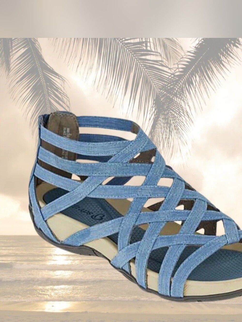 Blue Strappy Women's Sandal - Casual Summer Comfort